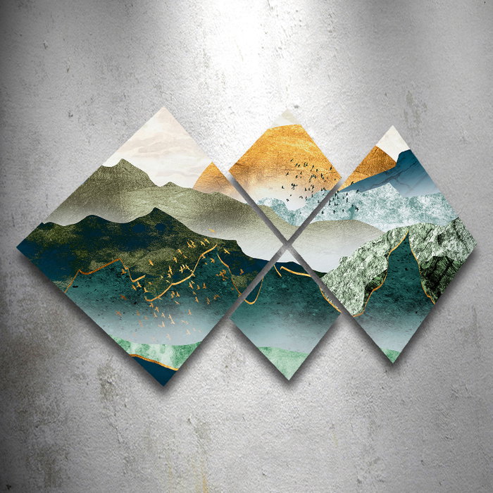 Wallity Cuadro Decorativo de MDF Multicolor (4 Piezas) Wallity Cuadro Decorativo de MDF Multicolor (4 Piezas)